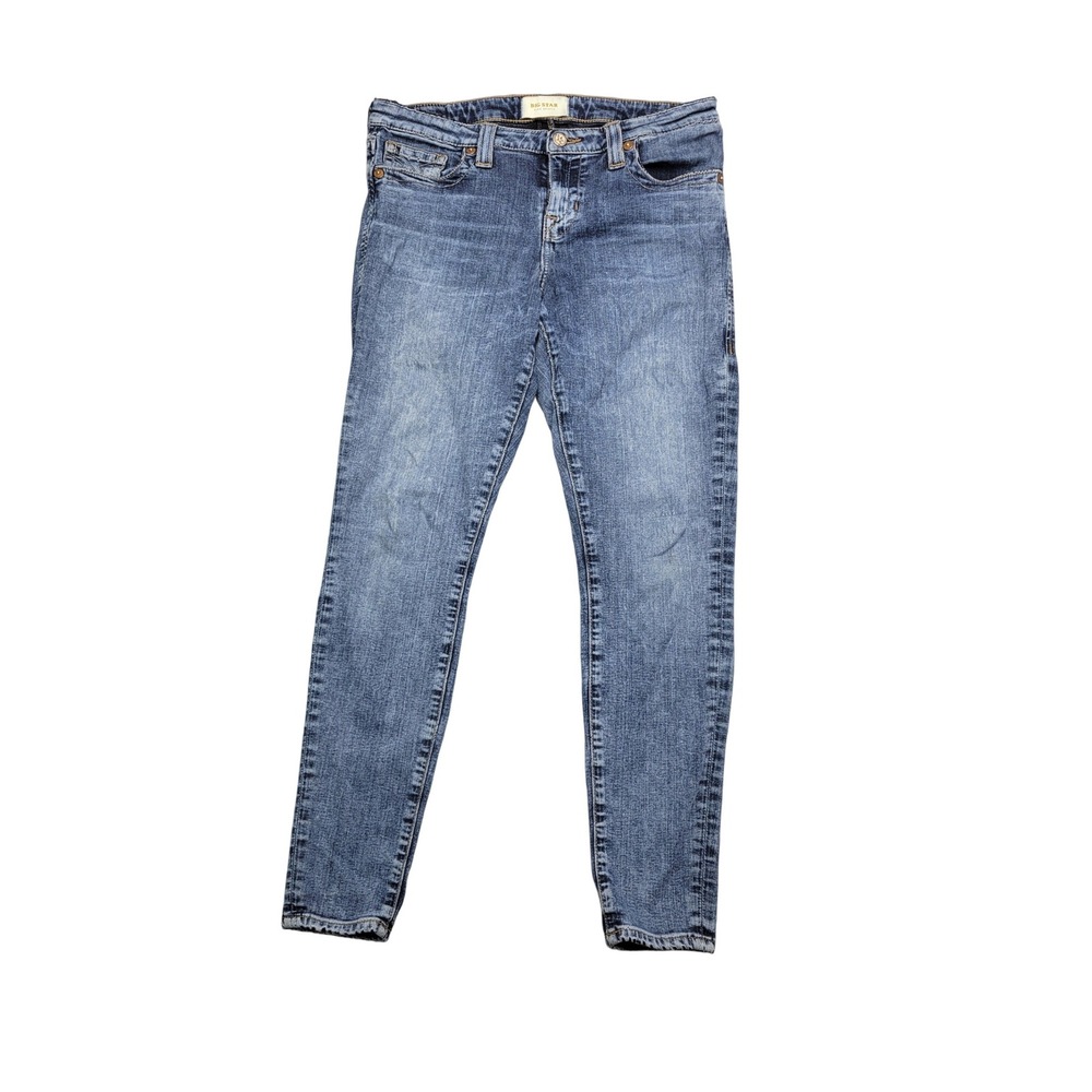 Big Star Alex Skinny Jeans Women Blue Wash Denim Size 32 Rayon Blend‎ Stretch